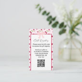 Gift Registry Cherry Baby Shower QR Code Informatiekaartje (Staand voorkant)