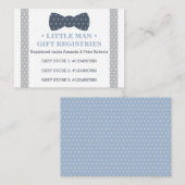 Gift Registry Kaart, Kleine Man, Bow Stropdas Informatiekaartje (Voorkant / Achterkant)