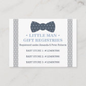 Gift Registry Kaart, Kleine Man, Bow Stropdas Informatiekaartje (Voorkant)