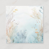 Gift Registry QR Code Blue Beige Whale Baby shower Informatiekaartje (Achterkant)