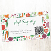 Gift Registry QR Code Farmers Market Baby shower Informatiekaartje