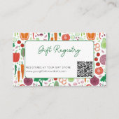 Gift Registry QR Code Farmers Market Baby shower Informatiekaartje (Voorkant)