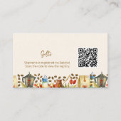 Gift Registry QR Code Koffie een Baby is brouwen Informatiekaartje (Voorkant)