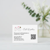 Gift Registry QR Code Little Boo Baby shower Herfs Informatiekaartje (Staand voorkant)