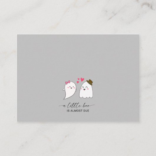 Gift Registry QR Code Little Boo Baby shower Herfs Informatiekaartje (Achterkant)