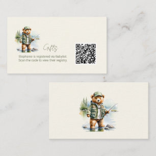 Gift Registry QR Code Schattige Gevist teddybeer Informatiekaartje
