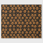 Gift Retro pumpkin design for Halloween Cadeaupapier (Vlak)