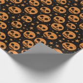 Gift Retro pumpkin design for Halloween Cadeaupapier (Hoek)