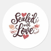 Gift Stickers-Verzegeld met liefde Label (Voorkant)