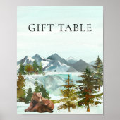 Gift Table Adventure Rustige Beren Baby shower Poster (Voorkant)