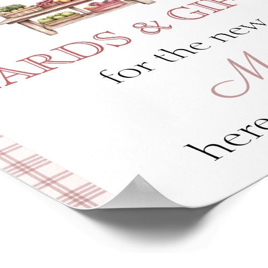 Gift table Pink Fresh off the market Bridal Shower Poster (Hoek)