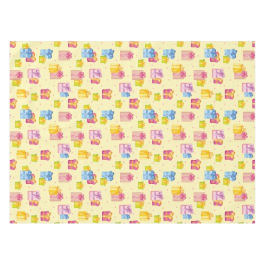 Gift Table Tablecloge van Gele Partij Tafelkleed (Voorkant (Horizontaal))