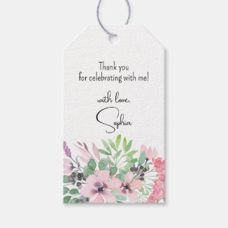 Gift Tag Bridal Shower Smelling Flowers Cadeaulabel