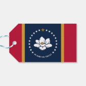 Gift Tag with Flag of Mississippi, USA Cadeaulabel (Achterkant Horizontaal)