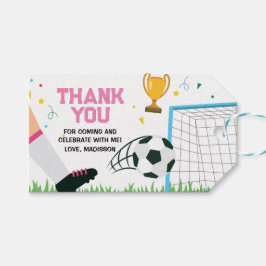Gift Tags Thank You Card Soccer Sport Birthday Cadeaulabel