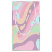 Gift tas Gelukkige kleurrijke pastel Klein Cadeauzakje (Achterkant)