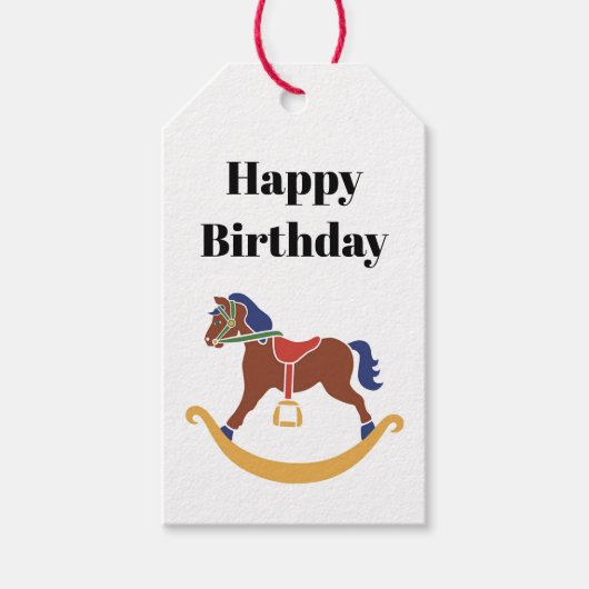 Gift Tgas - Rocking Horse Cadeaulabel (Voorkant)