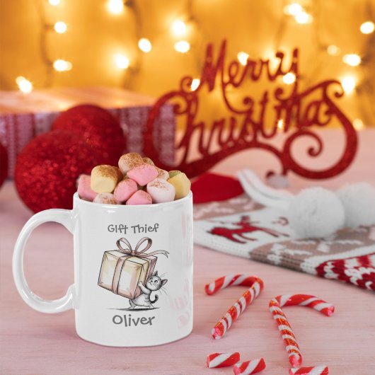 Gift Thief  Funny Family Matching Christmas Koffiemok