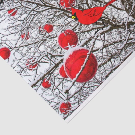 Gift Tissue met Kardinaal Bird Tissuepapier (Detail)