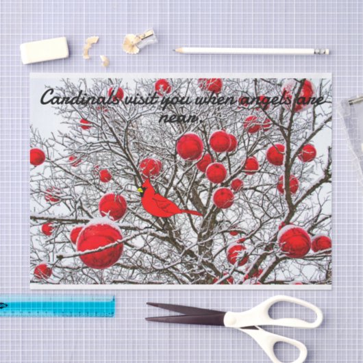 Gift Tissue met Kardinaal Bird Tissuepapier (Craft)