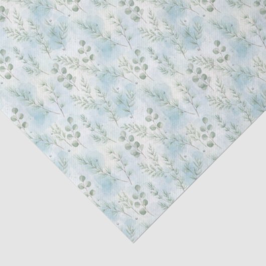 Gift Tissue Paper – Watercolor Eucalyptus Pattern Tissuepapier (Detail)