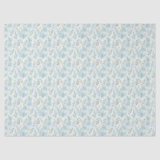 Gift Tissue Paper – Watercolor Eucalyptus Pattern Tissuepapier (Voorkant)