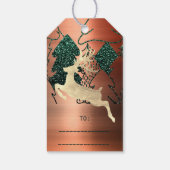 Gift to Glitter Copper Gold Snow-kerstboom Cadeaulabel (Achterkant)