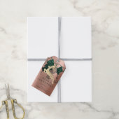 Gift to Glitter Roos Gold Snow-kerstboom Cadeaulabel (Met Touw)