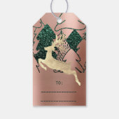 Gift to Glitter Roos Gold Snow-kerstboom Cadeaulabel (Achterkant)