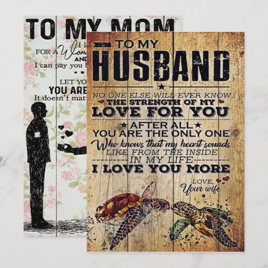 Gift to My Husband | Brief van de Lovely Husband | Feestdagenkaart (Voorkant / Achterkant)