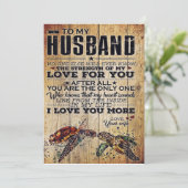 Gift to My Husband | Brief van de Lovely Husband | Feestdagenkaart (Staand voorkant)