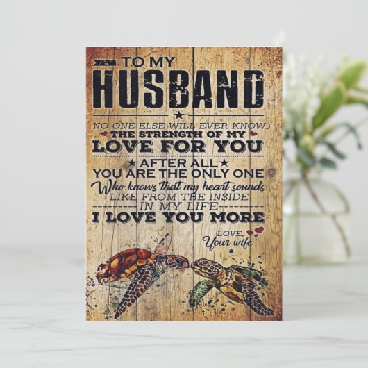 Gift to My Husband | Brief van de Lovely Husband | Feestdagenkaart (Staand voorkant)