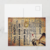 Gift To My Husband, Love Quotes Letter Briefkaart (Voorkant / Achterkant)