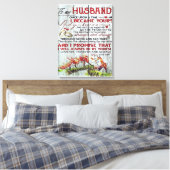 Gift to My Husband, Love Quottes Letter Canvas Afdruk (Insitu (Slaapkamer))
