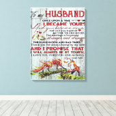 Gift to My Husband, Love Quottes Letter Canvas Afdruk (Insitu (Houten vloer))