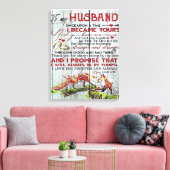 Gift to My Husband, Love Quottes Letter Canvas Afdruk (Insitu (Woonkamer))