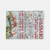 Gift to My Husband, Love Quottes Letter Fleece Deken (Voorkant (Horizontaal))