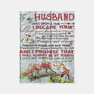 Gift to My Husband, Love Quottes Letter Fleece Deken