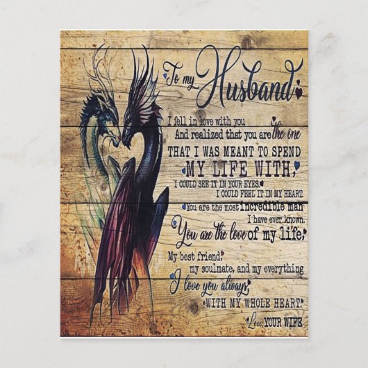 Gift to My Husband, Love Quottes Letter Flyer (Voorkant)