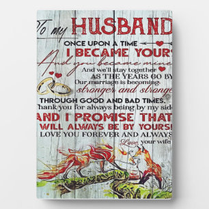 Gift to My Husband, Love Quottes Letter Fotoplaat