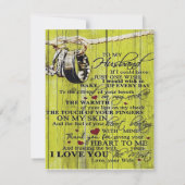 Gift to My Husband, Love Quottes Letter Kaart (Achterkant)