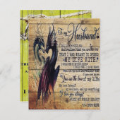 Gift to My Husband, Love Quottes Letter Kaart (Voorkant / Achterkant)