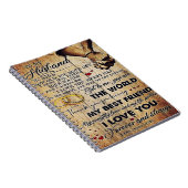 Gift to My Husband, Love Quottes Letter Notitieboek (Rechterzijde)