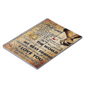 Gift to My Husband, Love Quottes Letter Notitieboek (Linkerzijde)