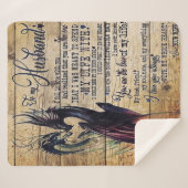 Gift to My Husband, Love Quottes Letter Sherpa Deken (Voorkant (horizontaal))