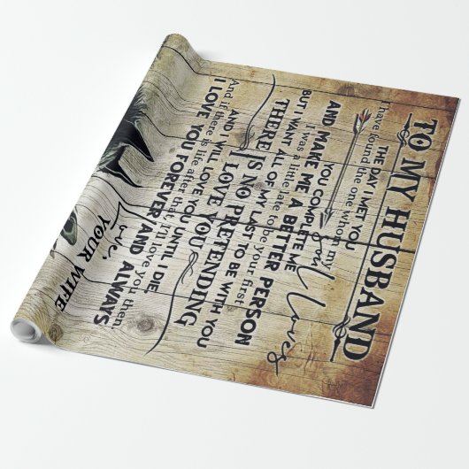 Gift To My Husband | Lovely Husband Letter | Cadeaupapier (Uitgerold)