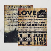 Gift to My Husband | Persoonlijke brief Kaart (Voorkant / Achterkant)