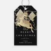 Gift to ReindeBlack Gold-kerstboom Cadeaulabel (Voorkant)