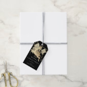 Gift to ReindeBlack Gold-kerstboom Cadeaulabel (Met Touw)