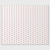 Gift van Dainty Red Heart Pattern Valentijns Cadeaupapier (Vlak)